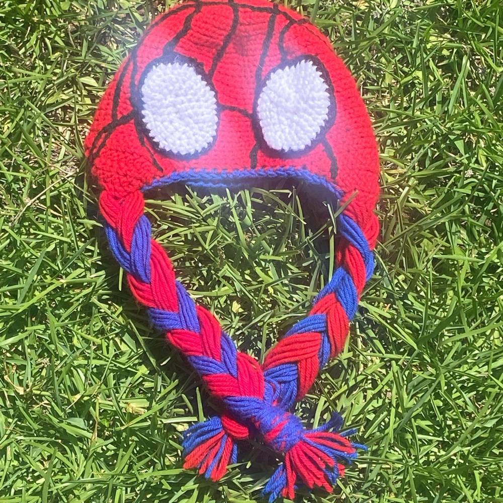Handmade Spider-Man beanie from Across the Spider-Verse